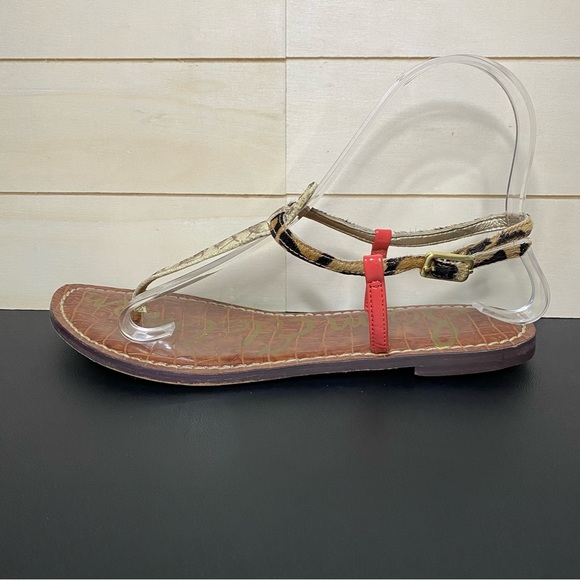 Sam Edelman Gigi Sandals Snakeskin Women's Size 7.5 Shoes M Cheetah Animal Print - Picture 4 of 10